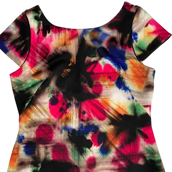 Milly Taylor Graffiti Bold Print Multicolor Dress Sz 10 - Picture 7 of 16